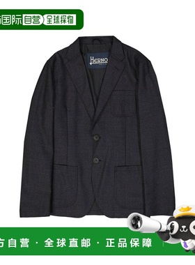 自营Herno Wool Men's Blazer - Gray 外套美国直发奥莱
