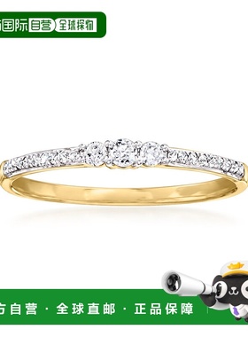 自营 RS Pure by Ross-Simons 14kt 黄金钻石戒指 - 白色 美国奥