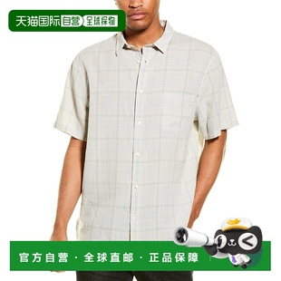 版 经典 型亚麻梭织衬衫 男春秋 美国奥莱直发 自营 蓝色潮流 Vince