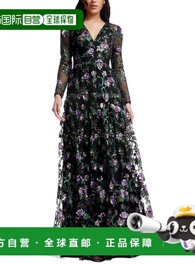 自营Dress The Population Angelina A-Line Dress - black multi