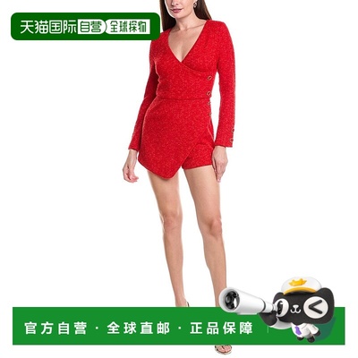 自营 black halo黑色Halo Demi Tinsel Tweed 连衣裙 - 红色 美国