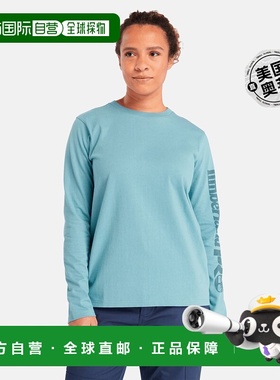 女士 Timberland PRO Core 长袖 T 恤 - 烟蓝色 【美国奥莱】直发