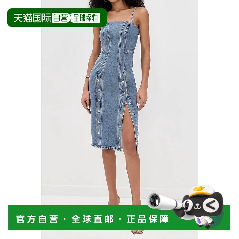 自营fleur du malUndo Me Dress In Acid Denim Blue - acid deni