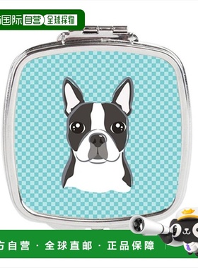 自营 Carolines Treasures BB1141SCM 棋盘格蓝色波士顿梗小正品