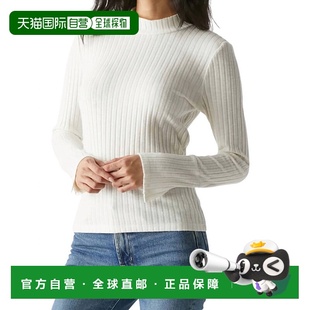 羅紋高領(lǐng)上衣 自營(yíng)michael 口長(zhǎng)袖 粉筆色 stars蛋白石紐扣袖 美國(guó)