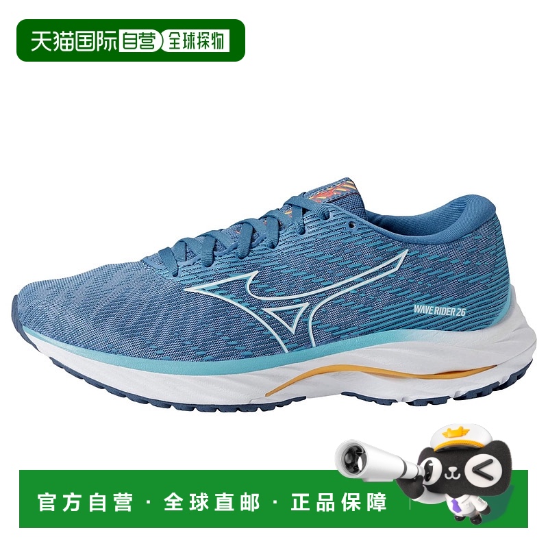 自营 Mizuno Wave Rider 26蓝色/白色/黄色J1GD220628女式-蓝色
