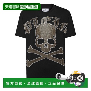 恤 带水晶 黑 plein圆领短袖 Strass Plein philipp Gothic