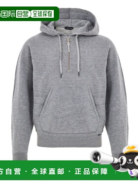 自营Tom Ford Cotton Men's Hoodie - gray 美国奥莱直发