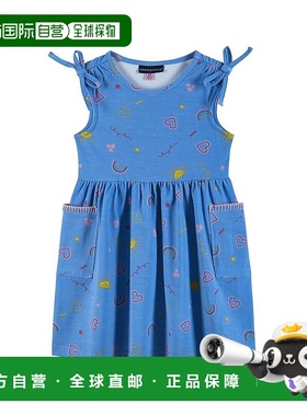 自营 andy & evanAndy&Evan印花针织连衣裙-蓝色 美国奥莱直发