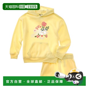 自营New Balance 2pc Fleece Hoodie & Short Set - parchment 美