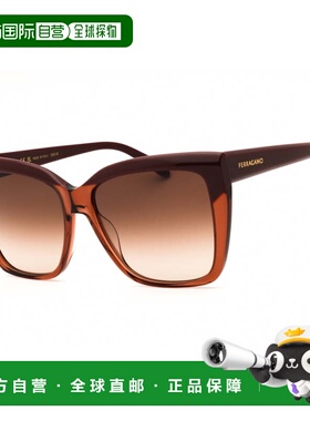 自营salvatore ferragamoSF1102S 619勃艮第/透明棕色/棕色渐变-/