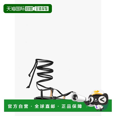 自营michael korsKhloe Embellished Leather Lace-Up Sandal - b