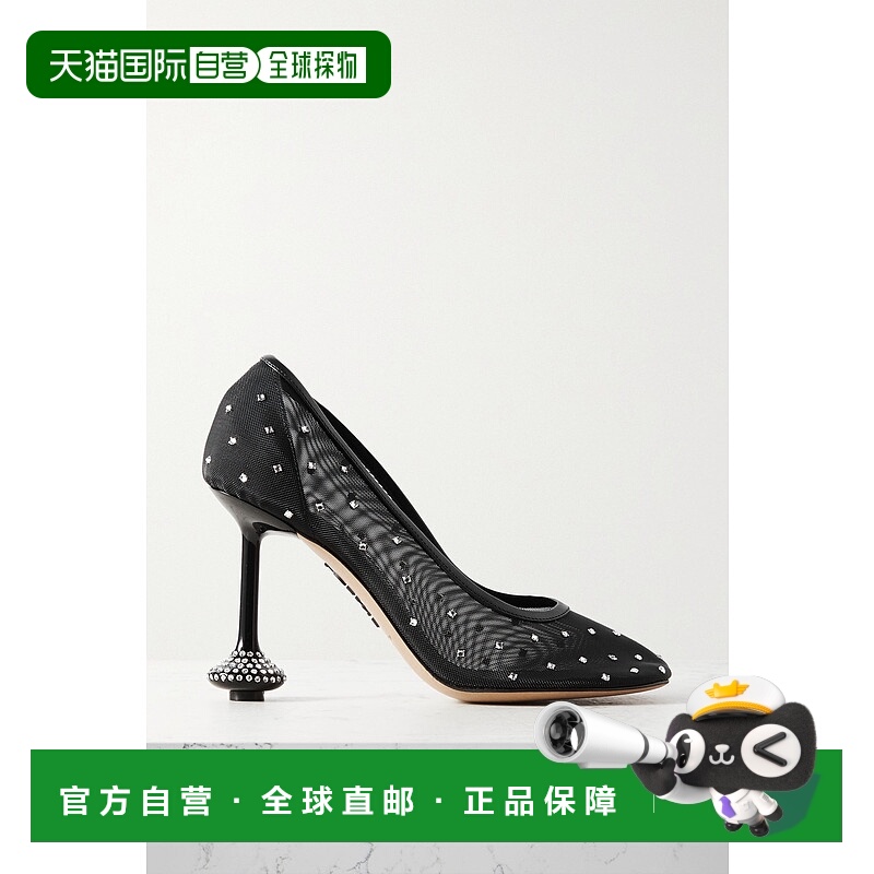 1h可退 香港直邮潮奢 LOEWE 罗意威 女士 水钻浅口高跟鞋 L814S01