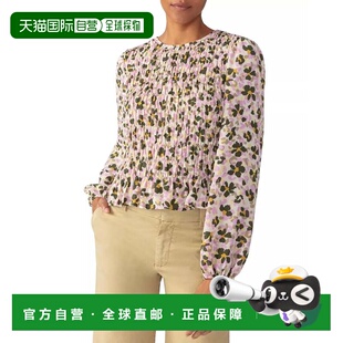 自营Sanctuary聚在一起顶级女士树叶花卉女式罩衫FROG128-多 美国