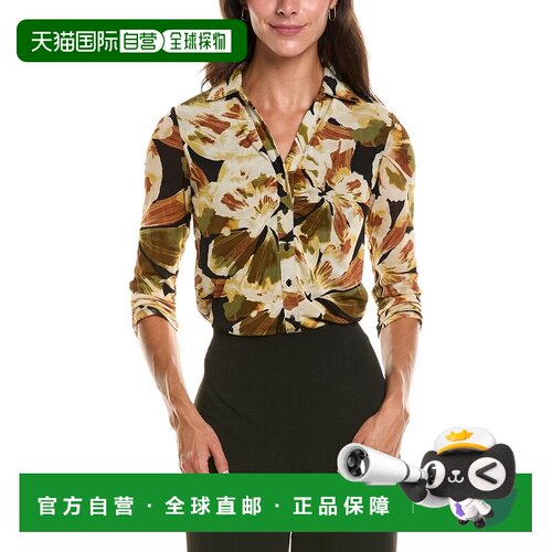 自营Anne Klein小胸围扣式t恤-黑色 美国奥莱直发