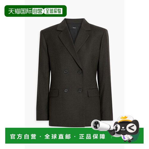 【美国直邮】THEORY 双排扣羊毛毡西装外套 女装【付后1h可退】