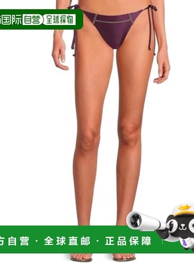 自营Women's BECCA Color Sheen Bikini Bottom Aubergine Tie Si