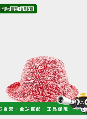 1h可退 香港直邮潮奢 GANNI 甘尼 女士 红色 & 白色渔夫帽 A5811
