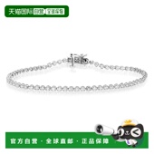 jewels1 克拉 颗宝石圆形钻石手链 自营vir 白金爪镶 14K 英