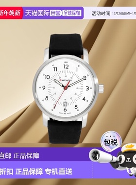 自营 Wenger Swiss Army 男式 01.1641.113 Avenue 白色表盘手表