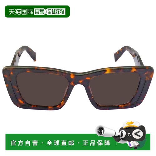 自营Prada Dark Brown Cat Eye Ladies Sunglasses PR 08YS 01V8C