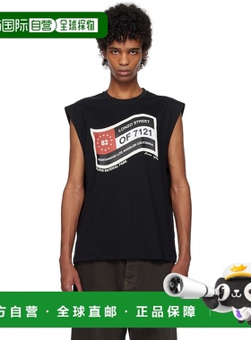 1h可退 香港直邮潮奢 Kijun 男士 黑色 Flag Sleeveless 背心 25P