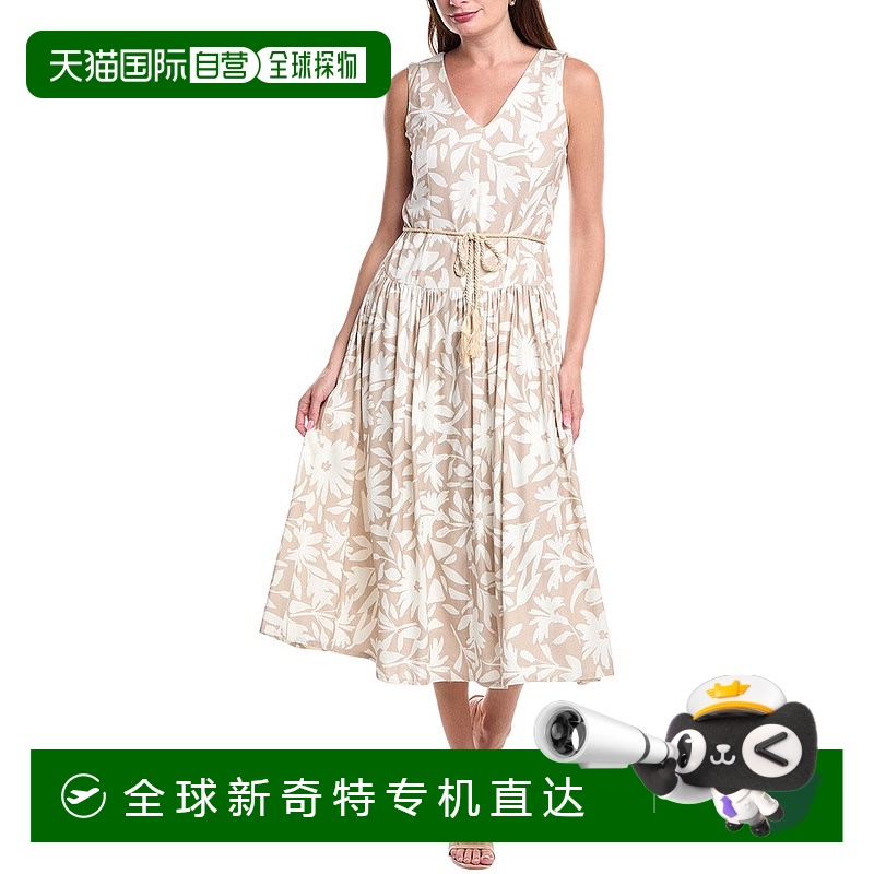 自营 Julia Jordan束腰迷笛裙-米色 【美国奥莱】直发