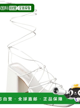 自营 Gianvito Rossi Minas 85 皮革凉鞋 - 白色 美国奥莱直发