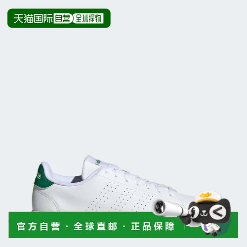 美国直邮自营adidas Advantage男鞋-云白色/云白色/绿色 美国奥