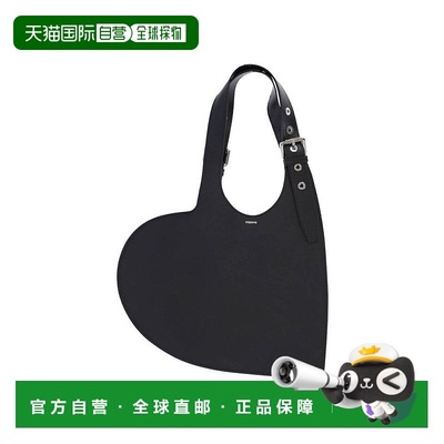 自营coperniHeart-Shaped Black Calf Leather Tote With Adjusta