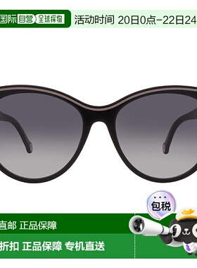 自营Carolina Herrera Grey Cat Eye Ladies Sunglasses HER 0142