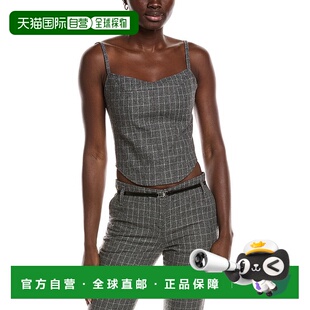gray Top 美国奥莱直发性感上衣背心吊带 Woven 自营Maje