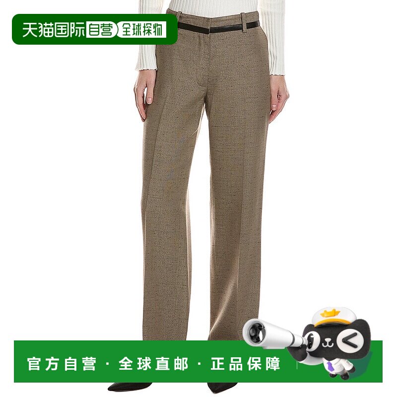自营Proenza Schouler Aiden Linen-Blend Pant - brown 美国奥莱