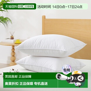 自营puredownDual-Comfort Goose Down & Feather Pillow - white