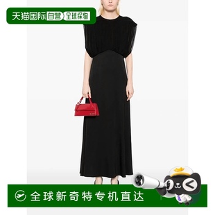 黑色 自營zimmermannCrush Bias Midi連衣裙 直發 美國奧萊