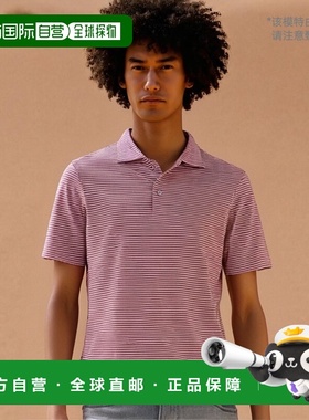 自营 scott barberPrep Stripe Tech Polo 衫，红色 - nckt red