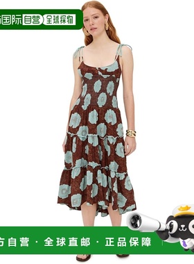 自营Free People Women's Adriel Sleeveless Midi Dress, Nutmeg