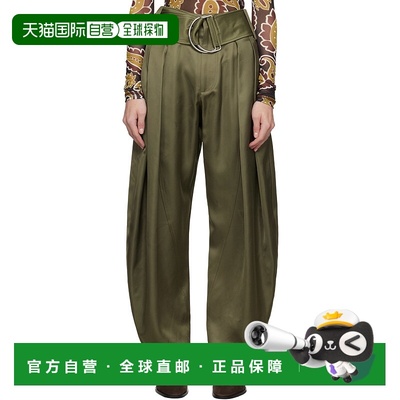 1h可退 香港直邮潮奢 J.W. Anderson 女士 卡其色 Pleated D-Ring