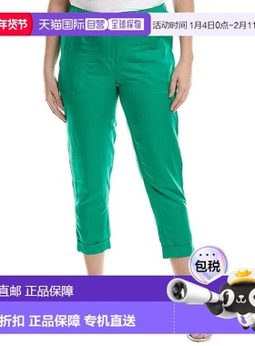 自营 marina rinaldi玛丽娜 里纳尔迪渲染长裤-绿色 美国奥莱直发