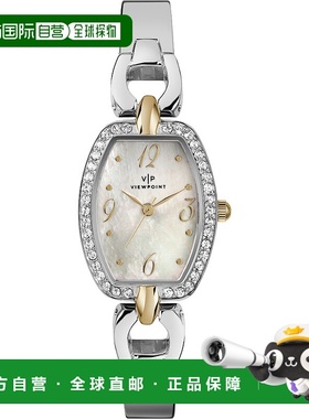 自营 Timex Viewpoint Tonneau银色MOP女士手表-灰色 美国奥莱直