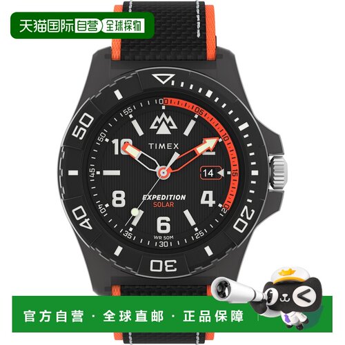 自营Timex Expedition North Freedive 46mm黑色Mens手表-黑色 美