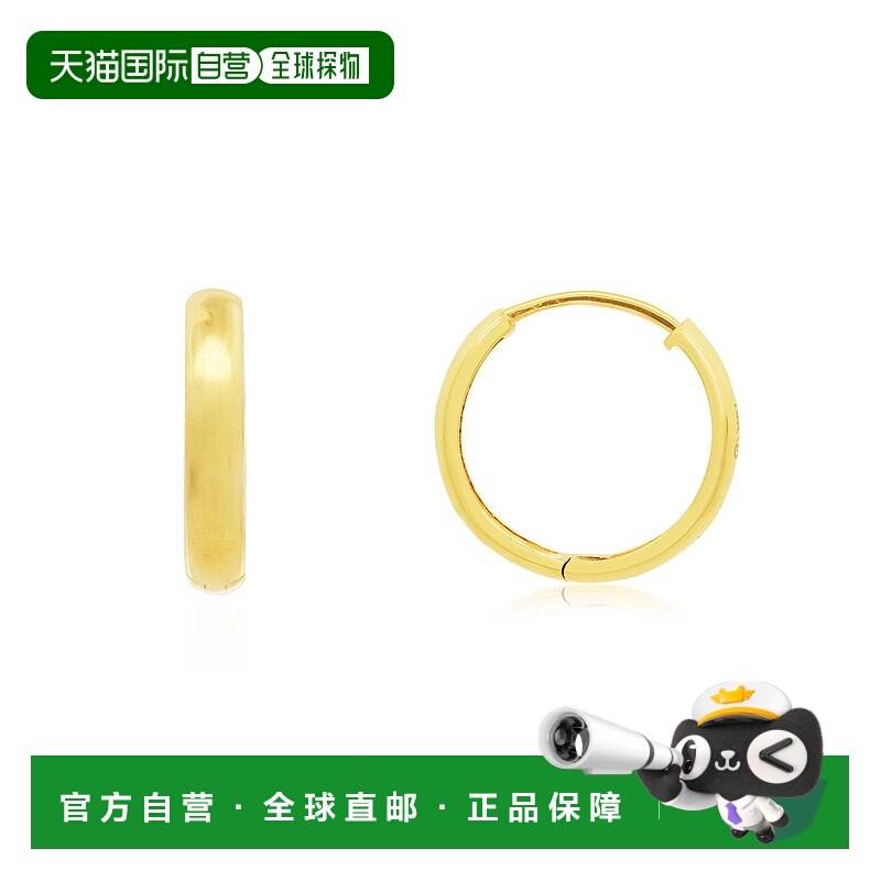 自营the loveryGold Huggie Hoop Earrings 18x3.4 millimeters Y