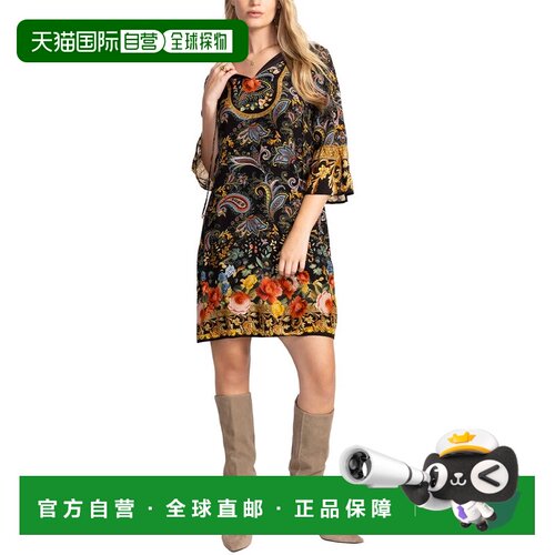 自营Johnny Was Petite Sofiya Silk Dress - multi 美国奥莱直发