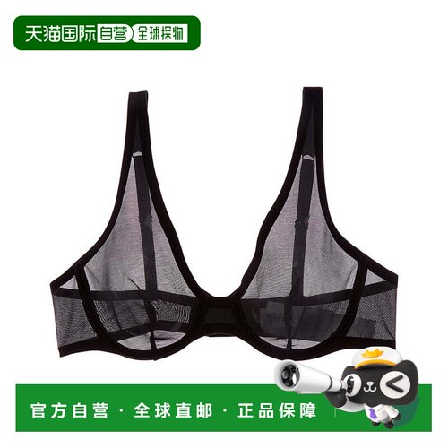 自营Wolford与Tulle Unlined Plunge胸罩-黑色 美国奥莱直发