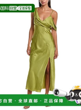 自营 Nicholas Finley Midi连衣裙-绿色 美国奥莱直发长裙