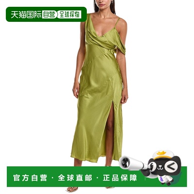 自营 Nicholas Finley Midi连衣裙-绿色 美国奥莱直发长裙