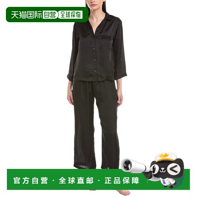 自营Natori 2pc Ashley Washed Satin Icon Notch Pajama Set - b