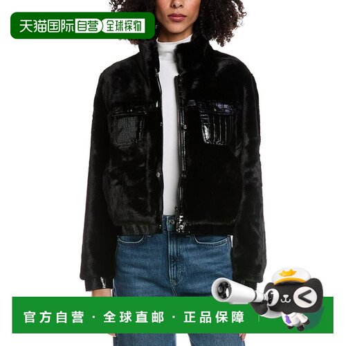 自营La Fiorentina JACKET - BLACK 奥莱直发美国皮草外套