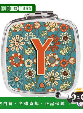 自营 Carolines Treasures CJ2012-YSCM 字母 Y 花复古蓝色正品