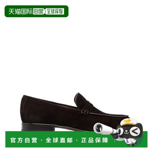 自营salvatore ferragamoFerragamo Suede Penny Loafers - brown